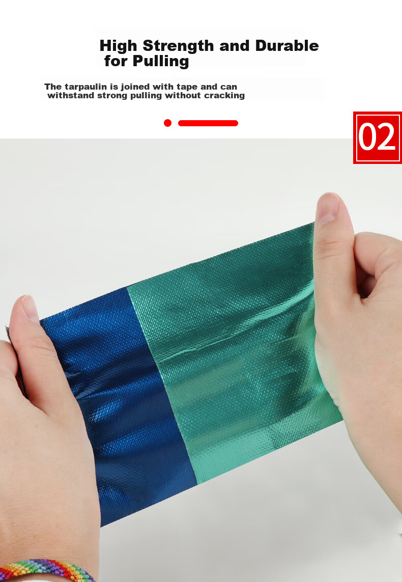 Mileqi Tarpaulin Repair Tape, Strong Adhesive And Anti-Aging, Canvas Tarpaulin Patch for Holes And Rain Leakage, Truck Tape, Green - 5cm Wide * 8m Long 4