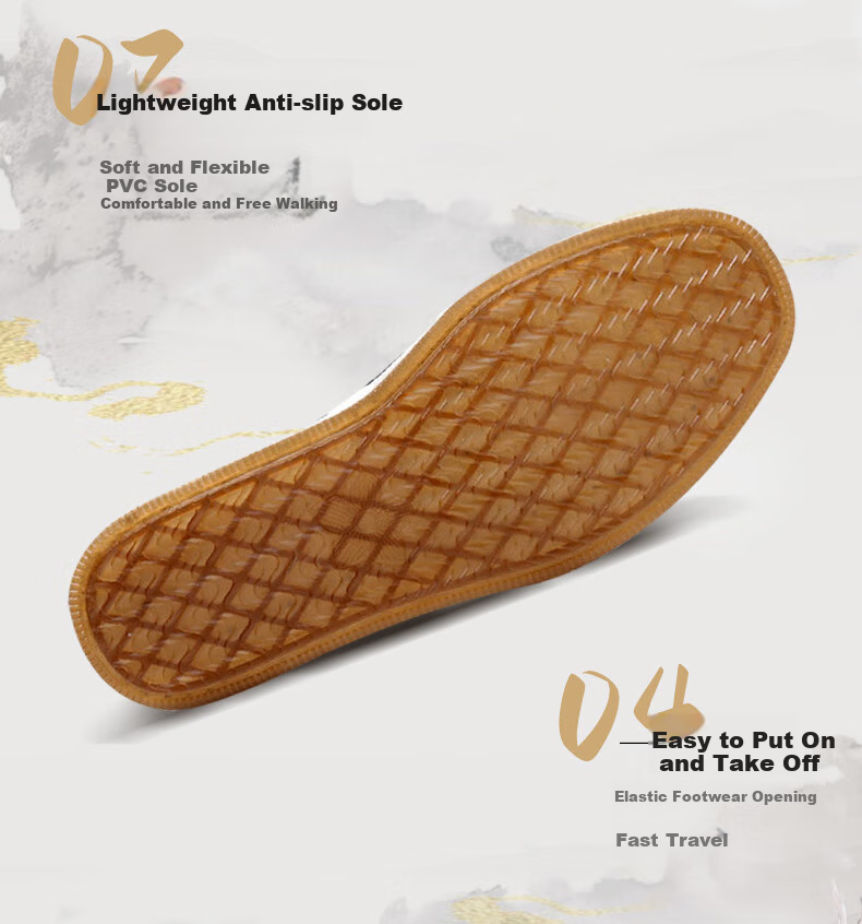 YUZHAOLIN Traditional Beijing Cloth Shoes with Thousand-Layer Casual Printed Trendy Slip-On Flat Men's Shoes Y1S-1005 Size 44 5