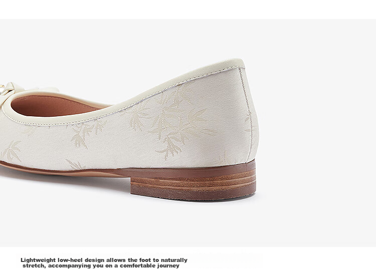 Le Saunda 2025 New Ink-Style Modern Chinese Commuter Low-Cut Low-Heel Women's Flats 5T02001 Black BKF Size 38 5