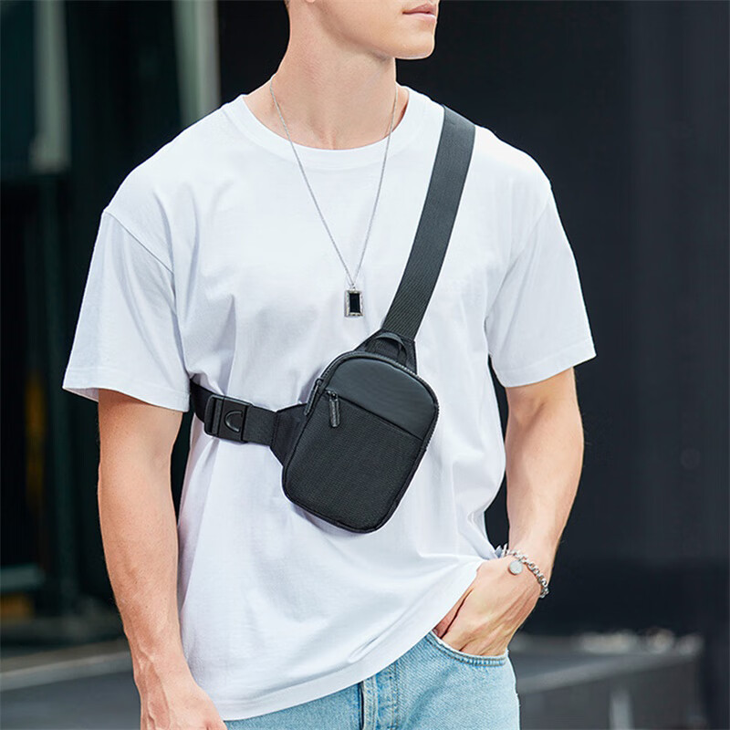 BOSTANTEN Men's Mini Shoulder Crossbody Bag, Student Chest Bag, Waist Pack, Trendy Small Backpack, Functional Bag for Men's Cycling, Phone Pouch
