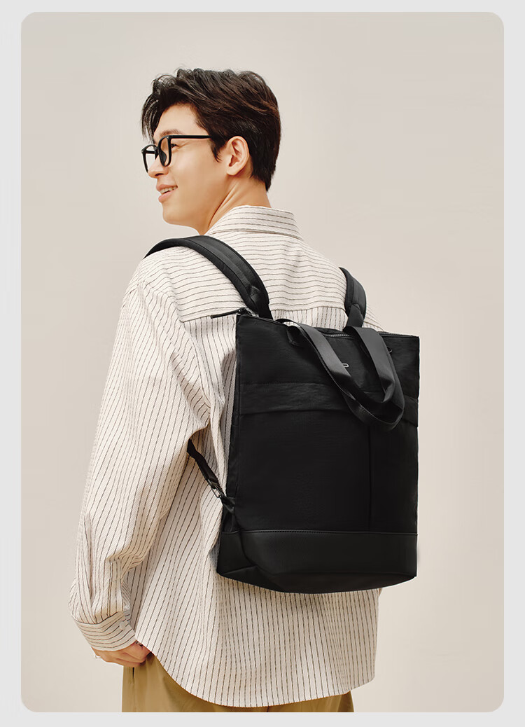 JD Jingzao Black Warrior Handheld Tote Bag Sports Backpack Laptop Bag Commuter Travel School Bag 14