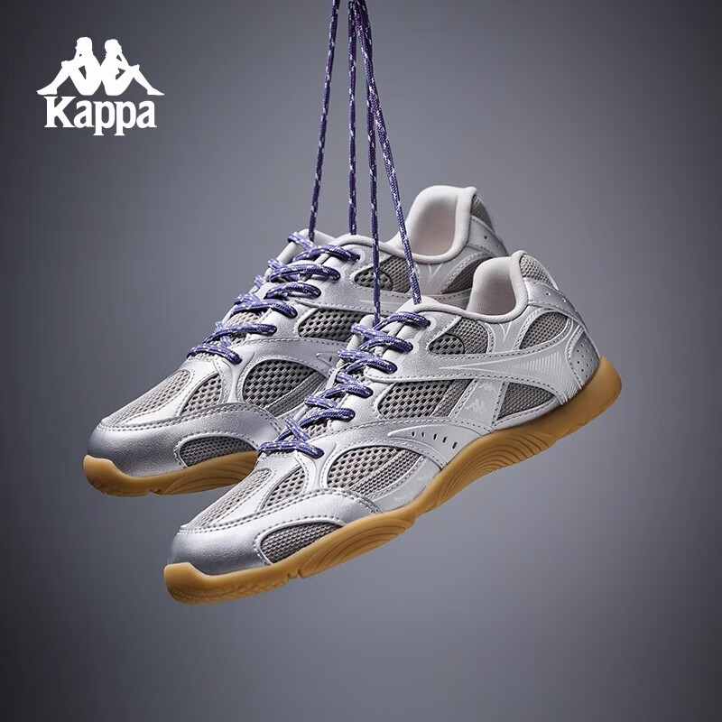 Kappa Back-To Sports Shoes for Men And Women, Soft-Soled Lightweight Breathable Mesh Training Shoes K0FX5BB08 Silver 40