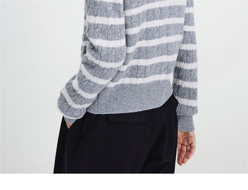Navikail [Celebrity Style] Italy Small Sailboat Women's 25 New Full Wool Knit Cardigan Jacket 2334095501 24