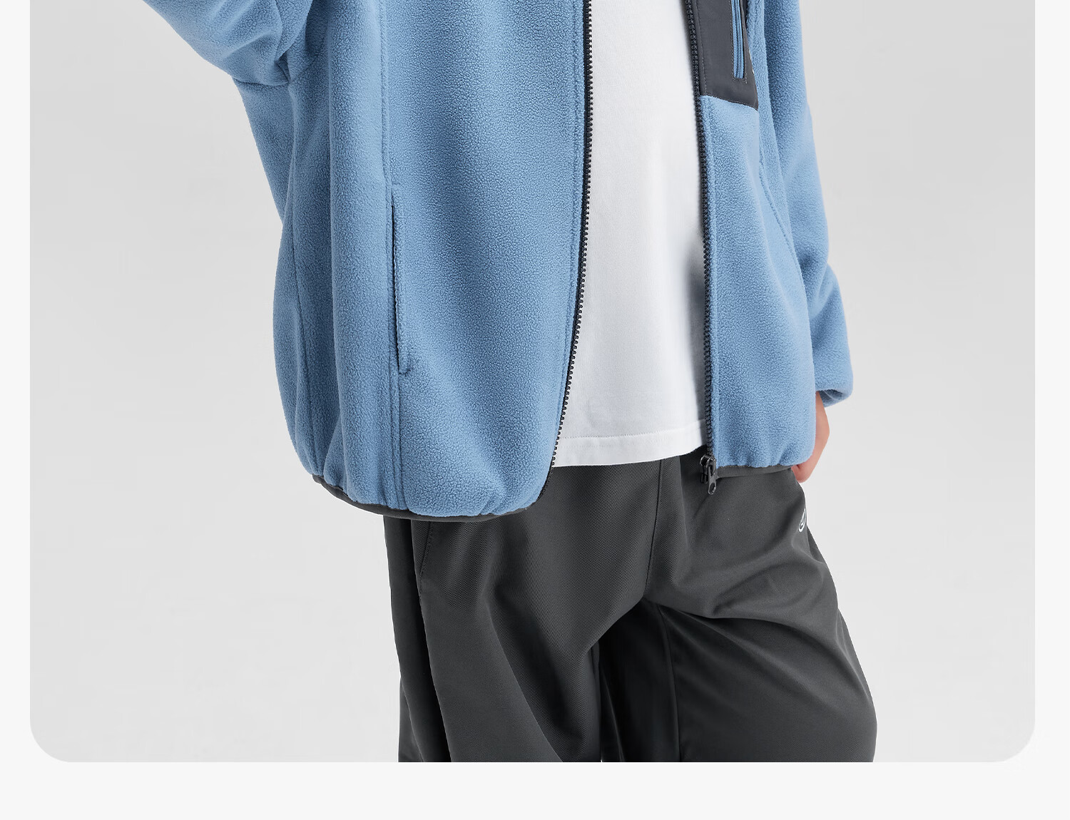 Zuoxi Boys' Fleece Jacket, 2026 New Spring Outerwear, Children's Heat-Resistant Anti-Static Fleece Coat, Blue, Size 150 20