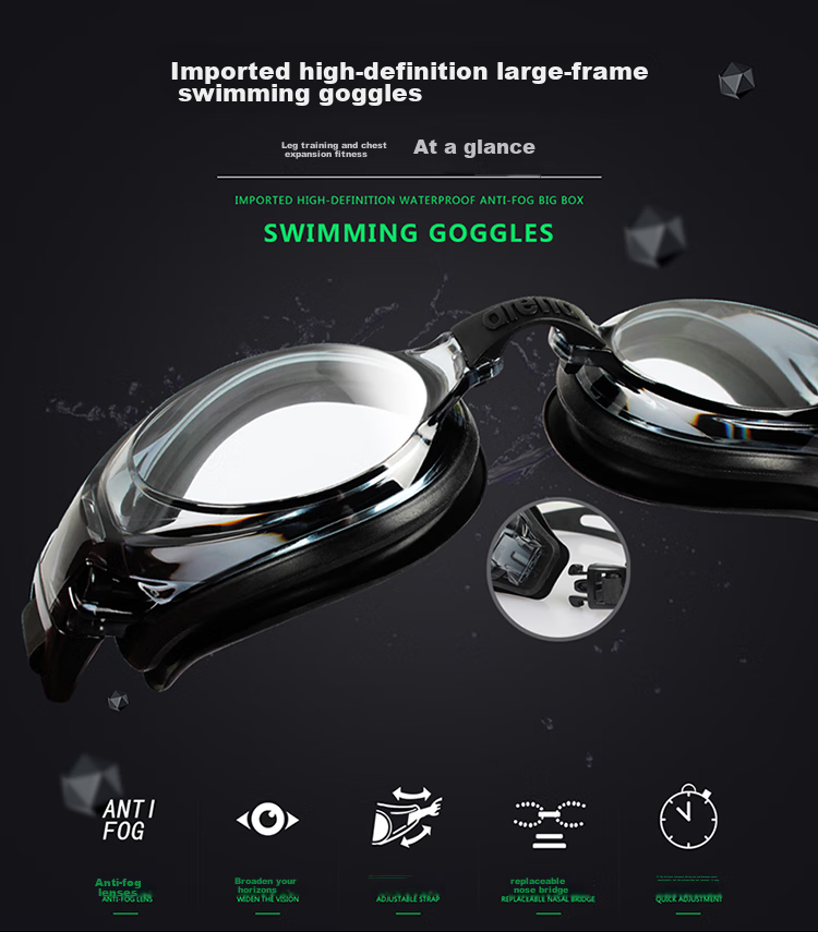 Arena Swimming Goggles, High-Definition Anti-Fog Waterproof Comfortable Swim Glasses, Professional Training Casual Swimming Goggles, Unisex Equipment 20
