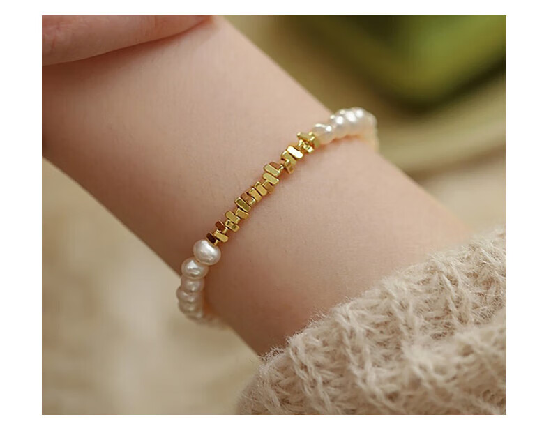 Aideyueding Silver And Pearl Bracelet for Women, Youthful Style, Luxurious High-End Feel, Birthday Gift for Girlfriend Or Wife 2