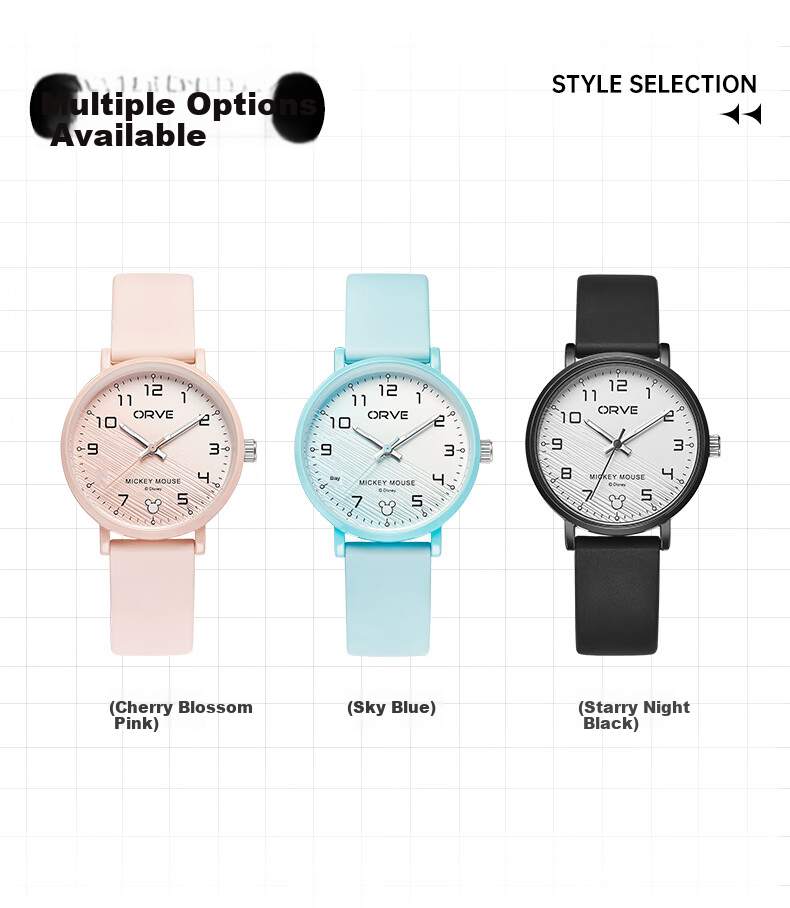 Disney Mickey Wristwatch, 2026 New Quartz Watch, Electronic Waterproof Watch for Middle And High School Students' Exams, Children's Birthday Gift 13