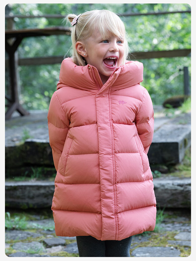 DAVE & BELLA Kids Long Down Jacket Boys Winter Coat Girls Three-Proof Outerwear Baby Toddler Winter Clothes 5