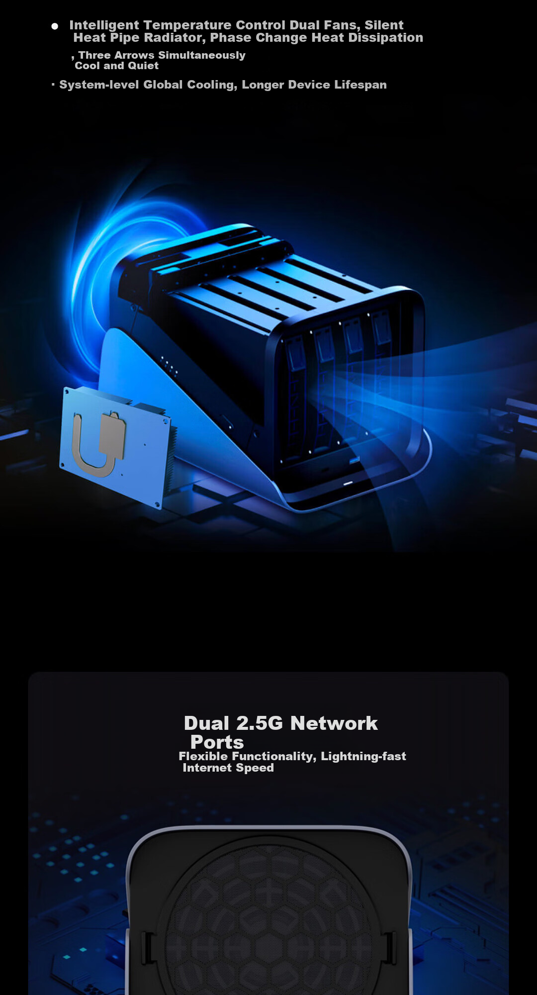 Zidoo Private Cloud Z4Pro+ 8GB 4-Bay NAS Network Storage Smart AI Mobile Tablet Expansion Entertainment Audio-Visual Office (Includes 1 Red Plus 8TB Hard Drive) 4