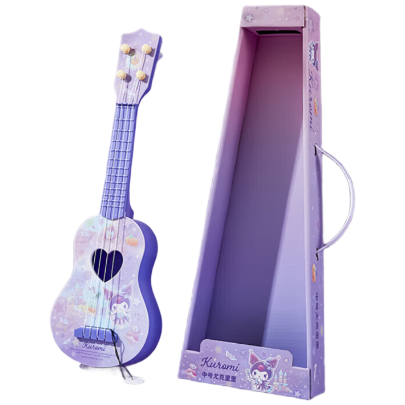 CAREBABY Kuromi Ukulele Children's Toy Guitar, Playable for Beginners, Birthday Gift for Boys And Girls