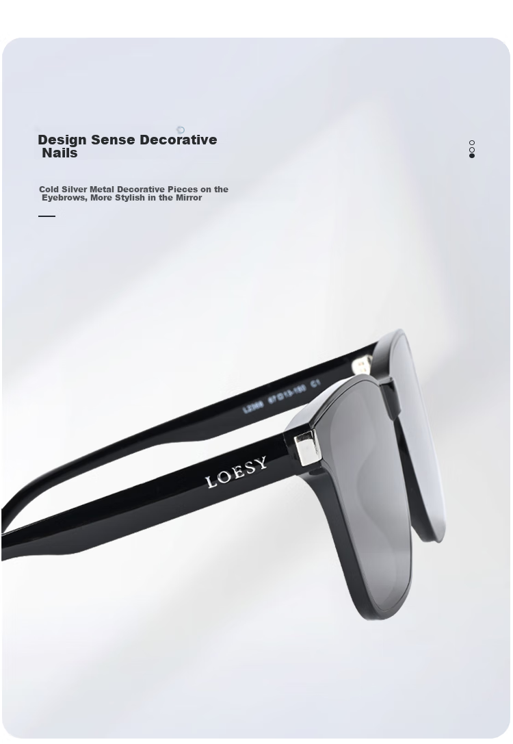 LOESY TR90 High-Contrast Square Polarized Sunglasses for Men And Women, Stylish Versatile UV400 Protection for Driving, Casual Sunglasses 4