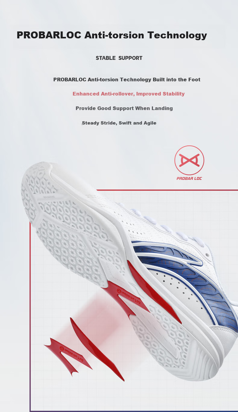 Li-Ning Table Tennis Shoes Eagle Eye 3.0, Non-Slip, Wear-Resistant, Breathable, Professional Training Sports Shoes, Unisex Style, White/gold Color, Size 38 7