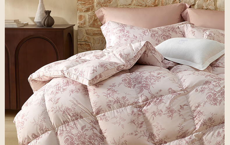 Mercury Home Textiles 95% White Goose Down Quilt Winter Thickened Double Bed Southern France Series 220×240cm 1100g 20
