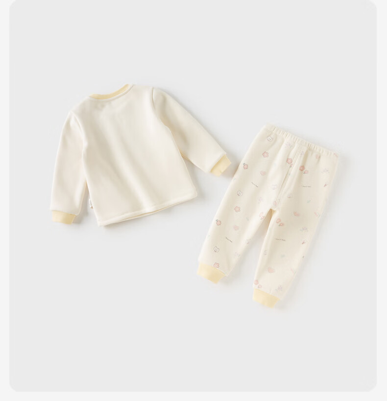 DAVE & BELLA Kids Thermal Underwear Set Autumn Winter Boys Girls Homewear Fleece Lined Pajamas 5