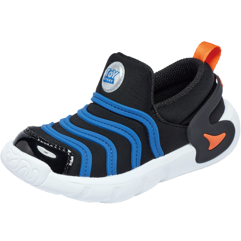 Disney Children's Slip-On Caterpillar Shoes for Boys And Girls, Breathable Sports Shoes for Spring And Autumn, Black/royal Blue, Size 30