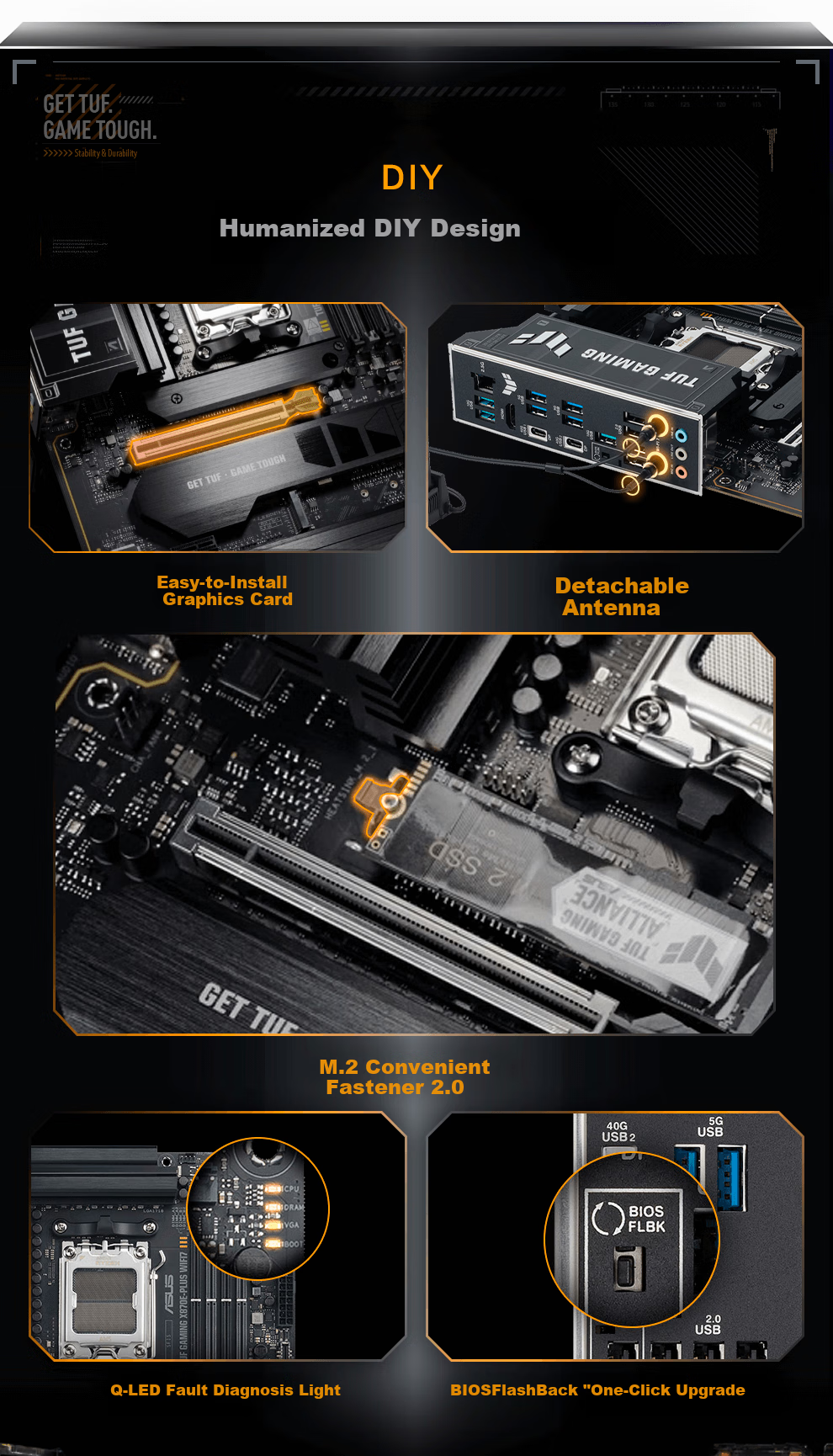 ASUS TUF GAMING X870E-PLUS WIFI7 Motherboard Supports CPU 9850X3D/9950X3D/9800X3D (AMD X870/socket AM5) 16