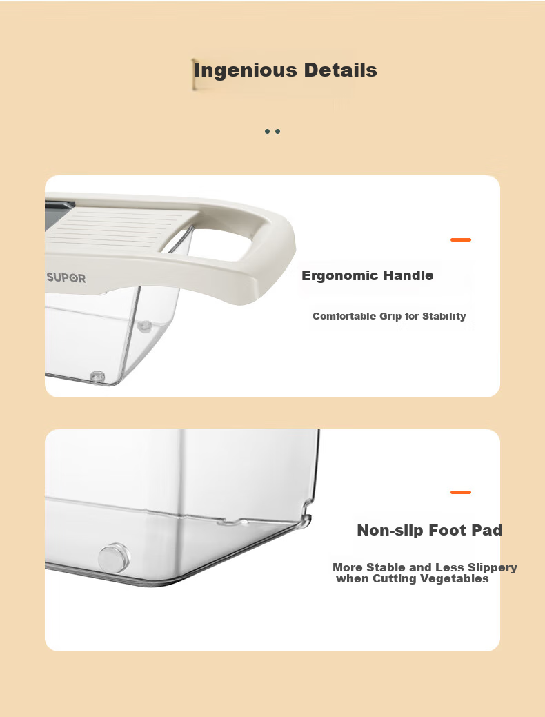 SUPOR Multifunctional Vegetable Cutter, Six-In Shredder, Slicer, And Grater KGF32AC10 15