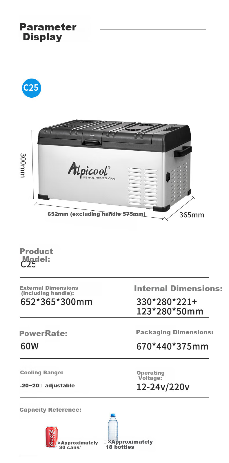 Alpicool Car Refrigerator C40, Dual-Use for Car And Home, Compressor-Freezing And Refrigeration, Mini Quick-Freeze Fridge for Dormitory And Office 13