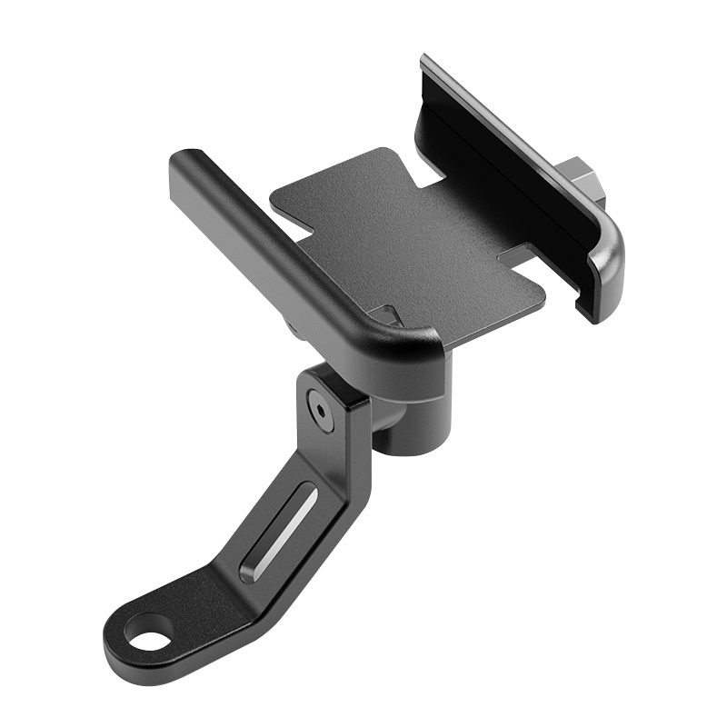 BZBC Aluminum Alloy Cycling Phone Mount, Bicycle Navigation Bracket, Motorcycle Electric Bike Scooter Delivery Courier Navigation Mounting Bracket with Rearview Mirror Desig