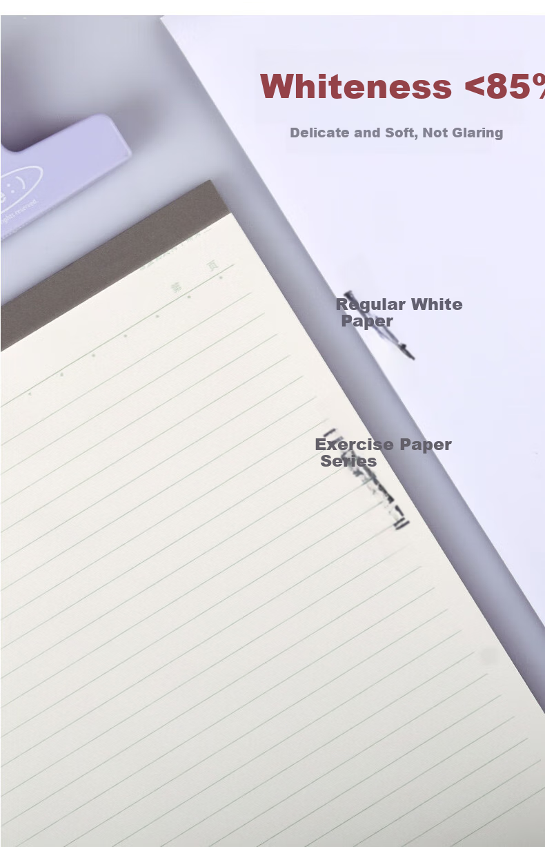 KAISA 16K/30 Sheets Lined Exercise Paper, 3-Pack, Green Single-Lined Writing Pad for Composition Practice And Letter Writing, Elementary to High School Student Notebook Paper 5