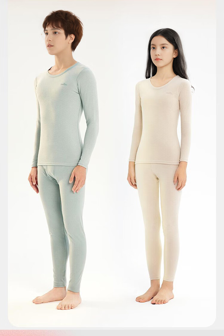Dingguagua Youth Boys and Girls Thermal Underwear Set Autumn Winter Warm Long Johns for Middle and High School Students 6
