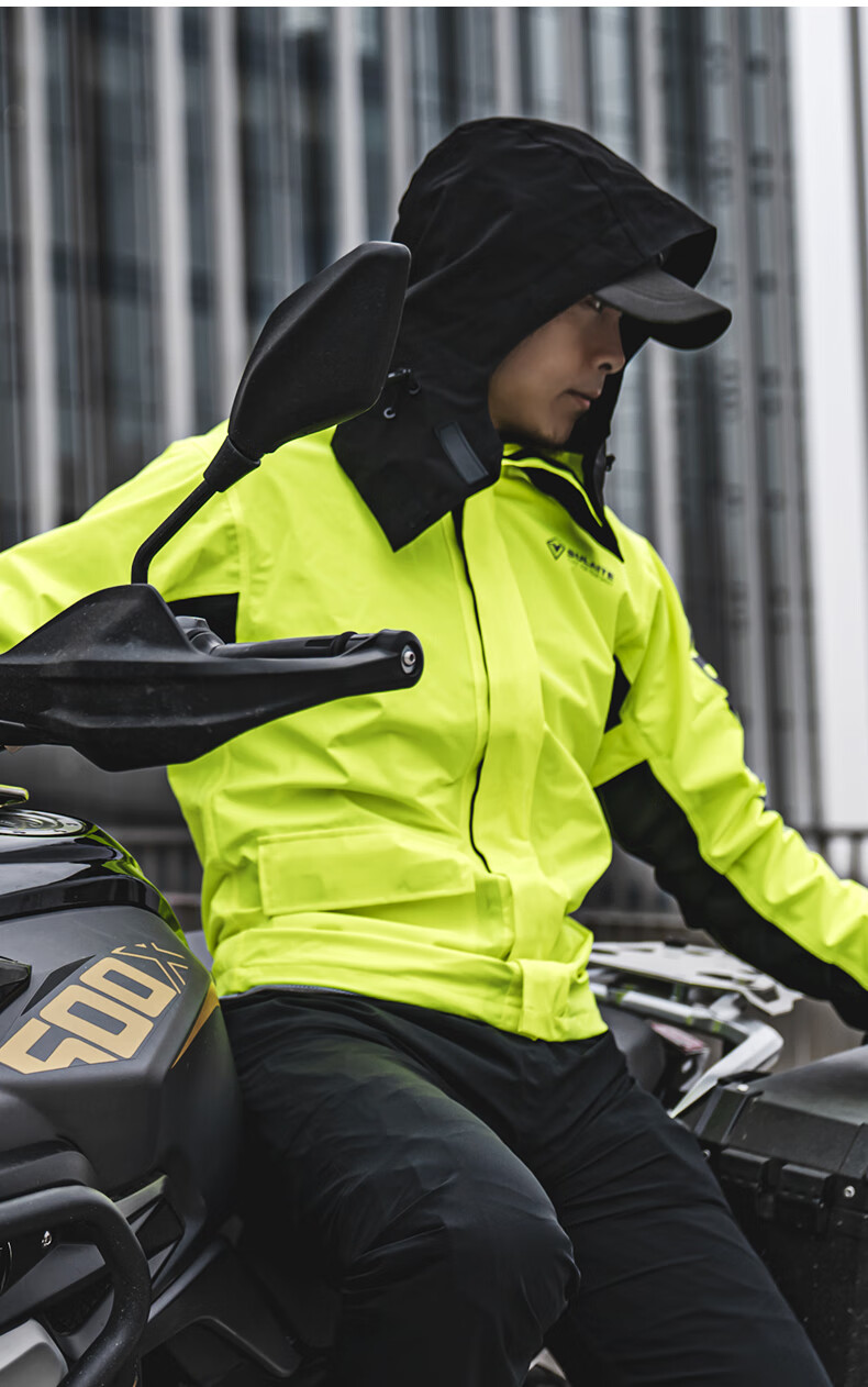 SULAITE Motorcycle Riding Two-Piece Raincoat and Rain Pants Set Electric Vehicle Rider Four-Season Heavy Rainproof Riding Rainwear 16