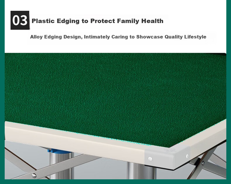 Huasheng Folding Mahjong Table, Home Quiet Mahjong Table, Simple Table, Mahjong Table, Stainless Steel Table Legs with Ashtray, Single Table Leg 5