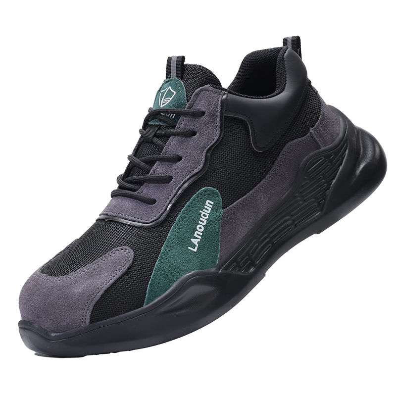 BlueOwl Shield Men's Safety Work Shoes Non-Slip SRC Lightweight Anti-Smash Anti-Puncture Construction Chef Shoes D2095SR Size 39