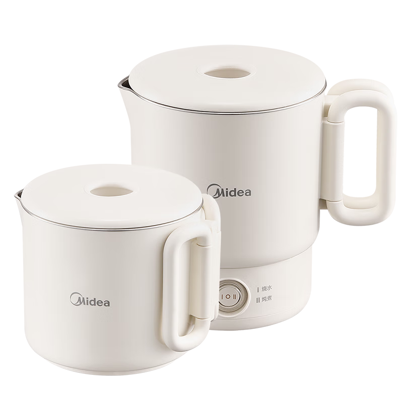 Midea Second Generation Portable Foldable Electric Kettle for Travel, Insulated Noodle Cup, 0.7L Small Capacity Mini Seamless Inner Pot, SH07S104