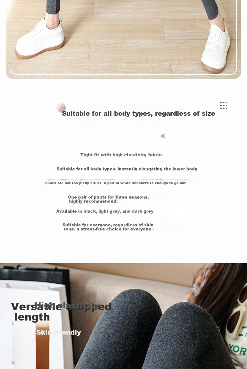 LangSha Women's Leggings for Outer Wear, High-Waisted Autumn Tight-Fitting Pants, Nine-Tenths Ankle-Length Slimming Leggings for Wome 2
