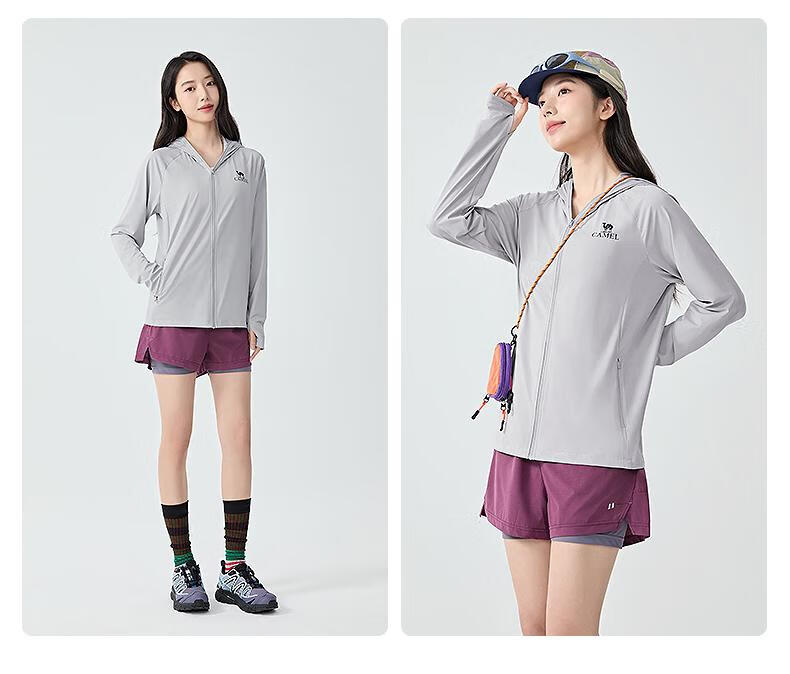 CAMEL Outdoor Sunscreen Jacket [Ice Extract Cool White Skin] Couple Style 2025 New UV Protection Cooling Original Yarn Sunscreen Clothing 34