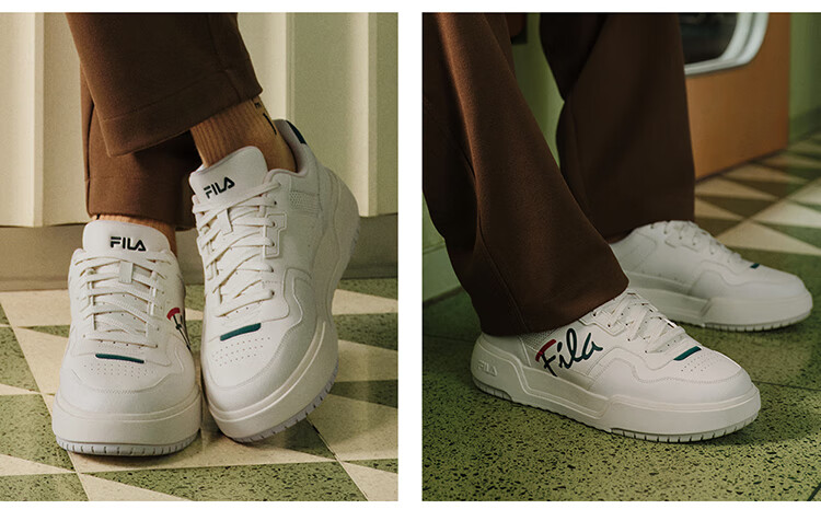 FILA Official [Yi Yangqianxi Edition] Men's Retro Square Casual Sneakers 21
