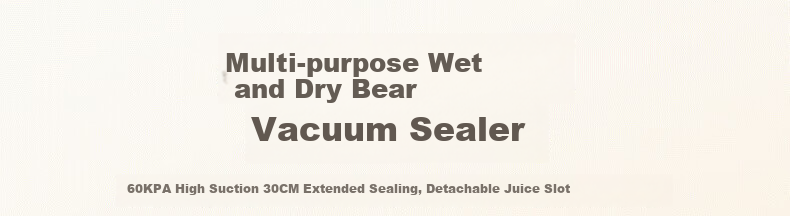 Bear Vacuum Sealer Multi-Use for Dry and Wet, High Power, Strong Suction, Automatic Small Household and Commercial Vacuum Packaging Sealer, Vacuum Compression Plastic Sealing Machine, Odor Prevention, 3