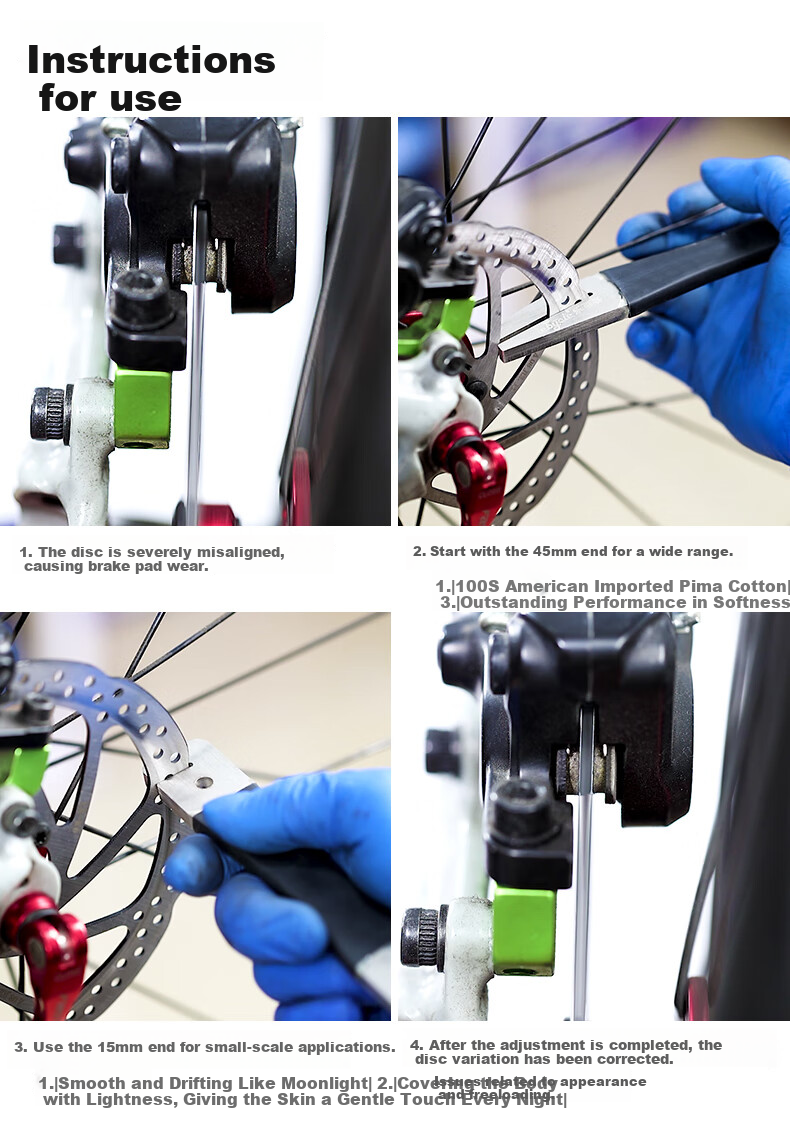 LEBYCLE Disc Brake Caliper Wrench, Bicycle Disc Brake Pad Repair Tool, Disc Gap Adjustment, Deformation Correction, Brake Adjustment Tool 7