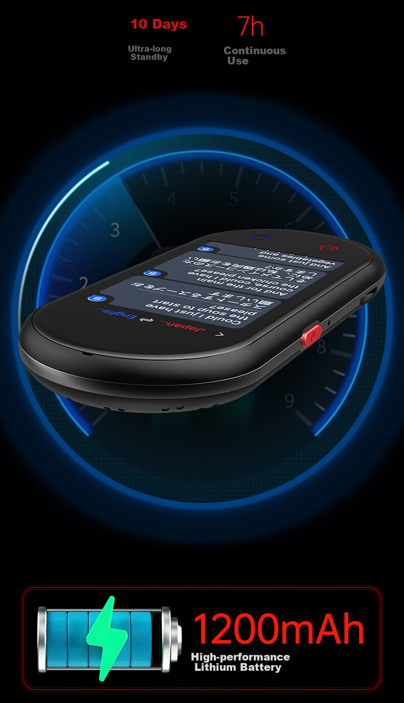 Aiguozhe Aigo Real-Time Translation Device, Multi-Language Offline Interpretation, Photo And Voice Translation, WiFi Connection, Smart Mini Portable Translator for Travel Abroad 12