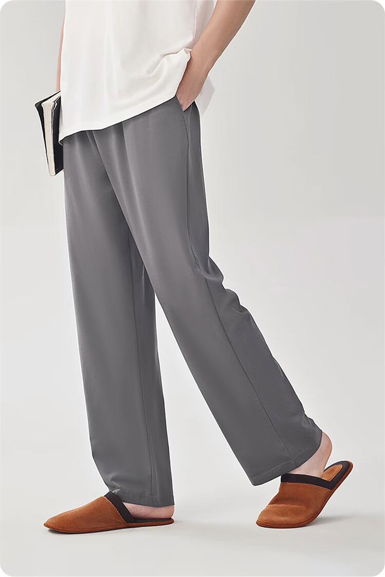 Langsha Men's Pure Cotton Antibacterial Mite-Resistant Casual Sleep Pants Loose Comfortable Long Pants for Spring and Autumn Homewear 6