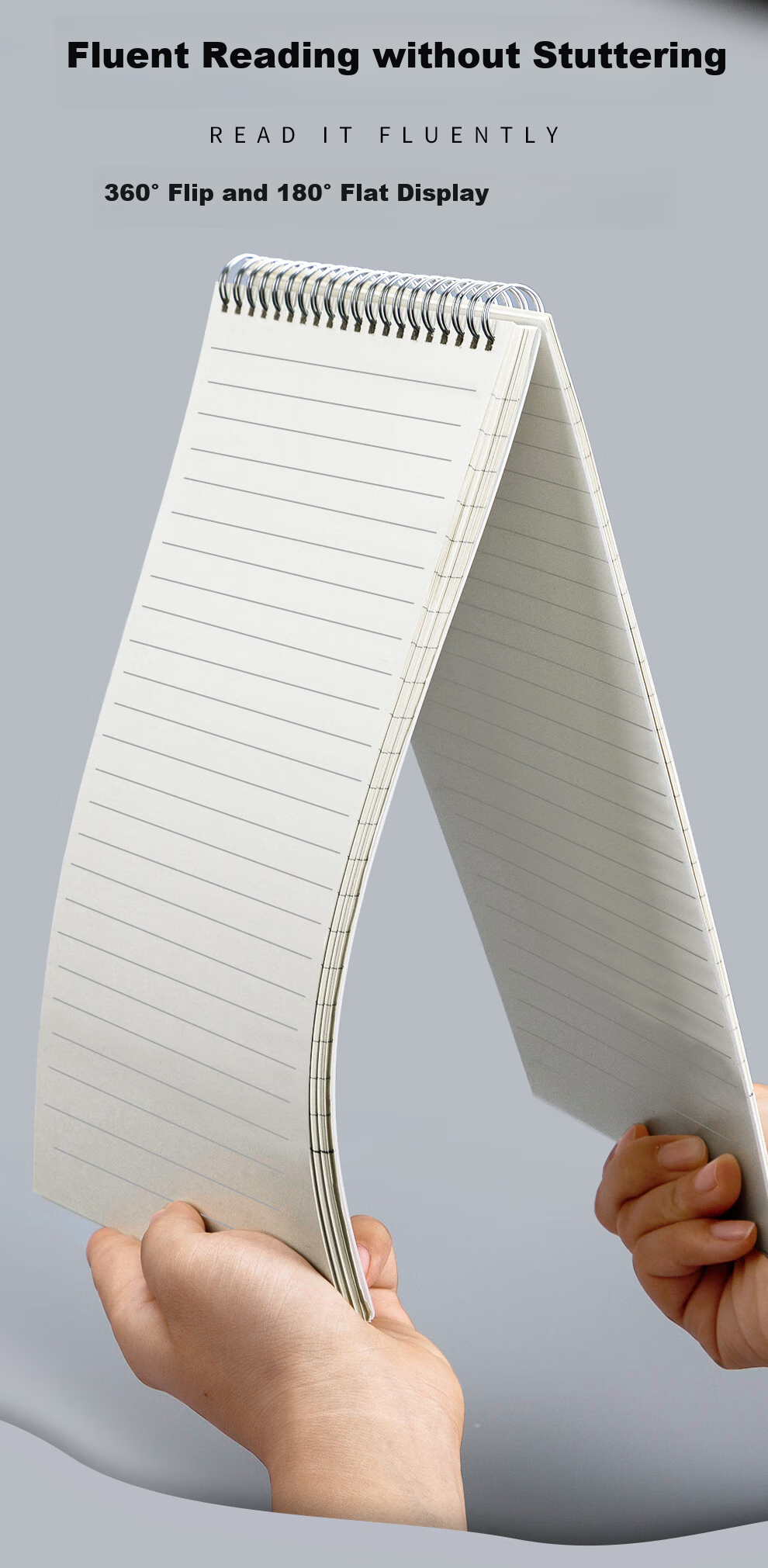 Faramon Thick Spiral Notebook with Grid Paper, B5 Soft Cover Loose-Leaf Notebook for Students' English Error Correction And Diary, Grid Paper Notebook, Pack of 4 9