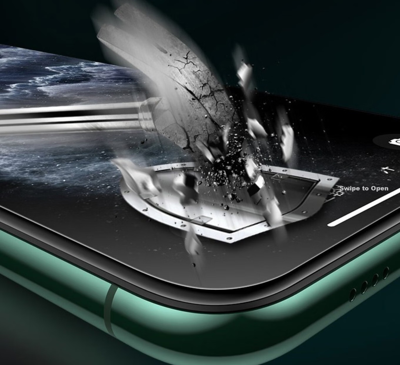 ESCASE Tempered Glass Screen Protector for IPhone 11/XR, High Definition No White Edge Non-Full Coverage Front Glass Film for IPhone 11/XR 4