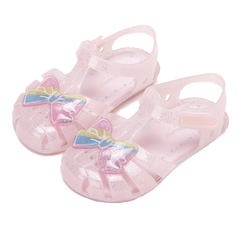 Fulomi Girls Toddler Walking Shoes Summer New Soft Sole Breathable Closed Toe Sandals Infant Sweet Jelly Shoes Pink 29