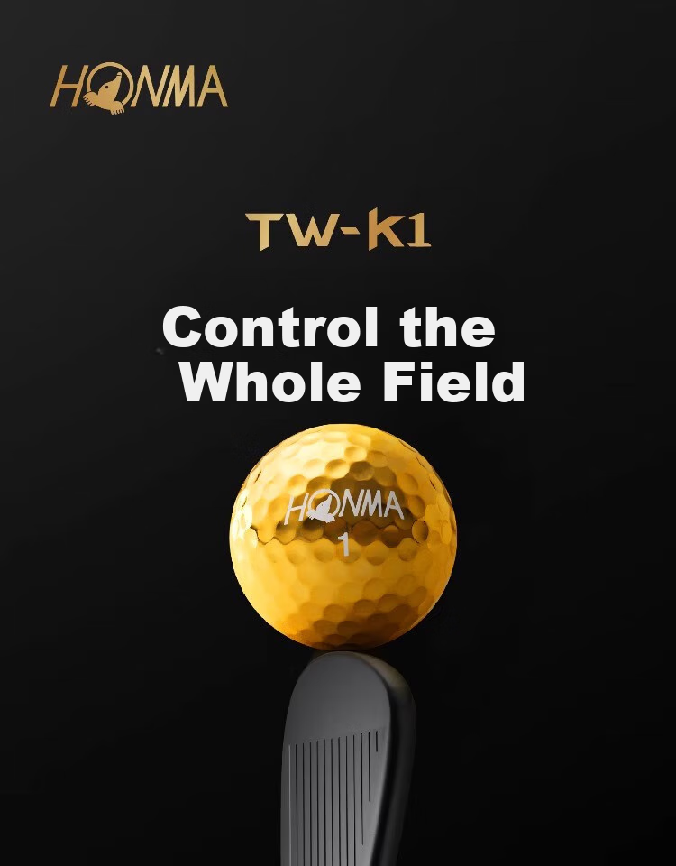 HONMA TW-K1 Golf Three-Layer Balls for Competition Practice, High Control, 11 White Balls And 1 Gold Ball 1