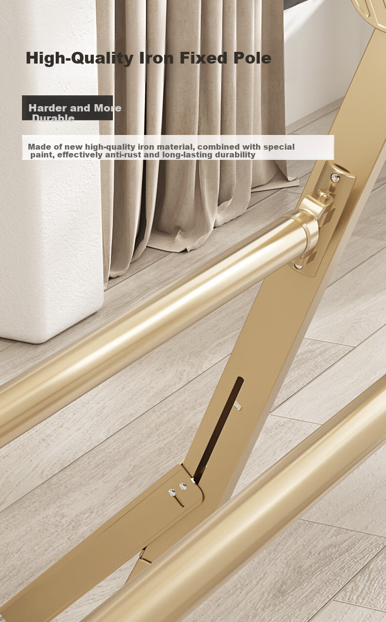 HKG Folding Aluminum Alloy Clothes Drying Rack, Extendable Indoor Balcony Household Clothes And Quilt Drying Stand, Clothes Hanger 10