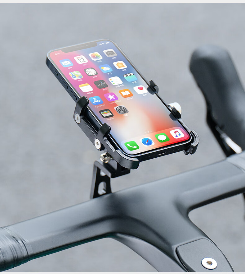 Captain Tas Aluminum Alloy 2-in-1 Bicycle Phone Holder Mountain Bike Integrated Handlebar Road Bike Navigation Mount Cycling Gear 13