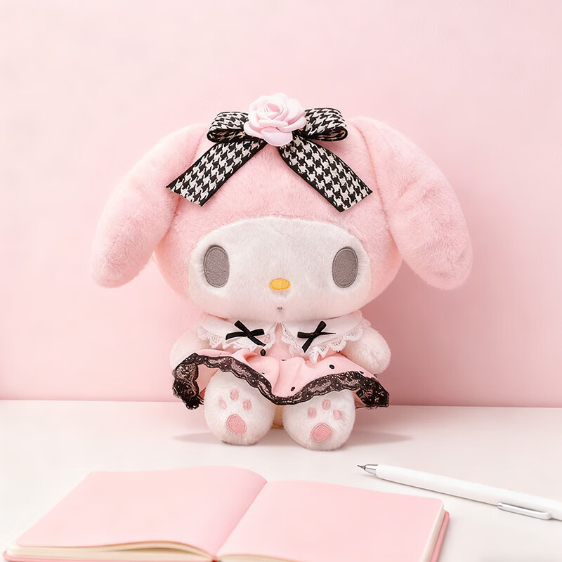 Hello Kitty Sanrio Plush Toy Doll Stuffed Animal Pillow Decoration Birthday Gift for Girls, Kawaii Melody Cat Figurine