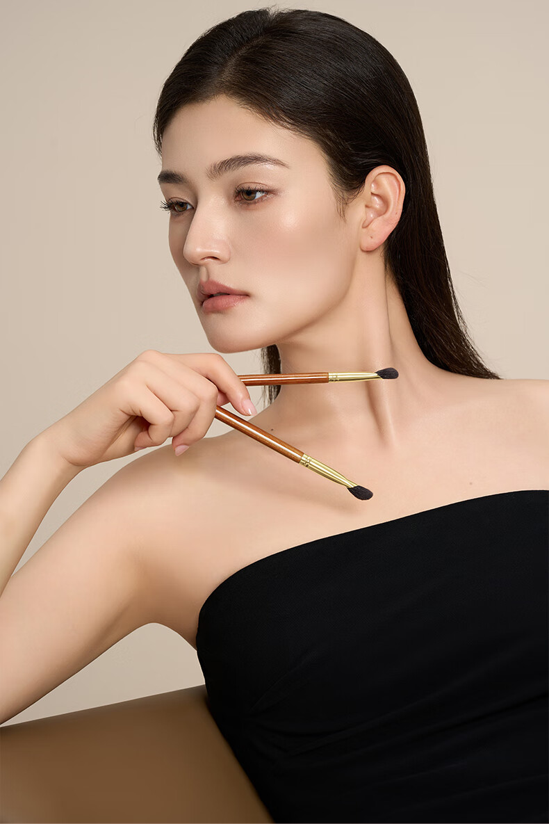 Rownyeon Makeup Brush, Chimo CM170/171, Finger Eyeshadow Brush, Animal Wool Eye Blending Brush, Smudging Brush, Detail Brush 1