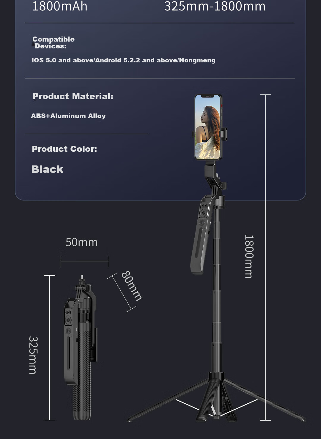 FUNSNAP FUNSNAP A8 Smartphone AI Gimbal Follow-Up Metal Tripod Bluetooth Remote Control Photography Handle Gadget Mobile Live Streaming Stand Anti-Shake Universal Dual Light Model 15