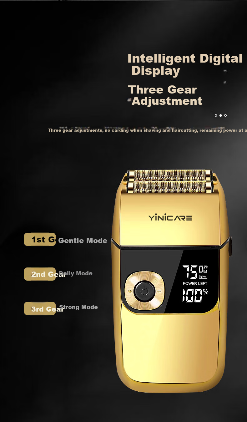 Yier [Germany] Electric Shaver with Brightening Function, New Magnetic Levitation Hair Clipper for Shaving Head, Professional Hair Salon Use, Reciprocating Razor for Shaving Head, YLF-999 9