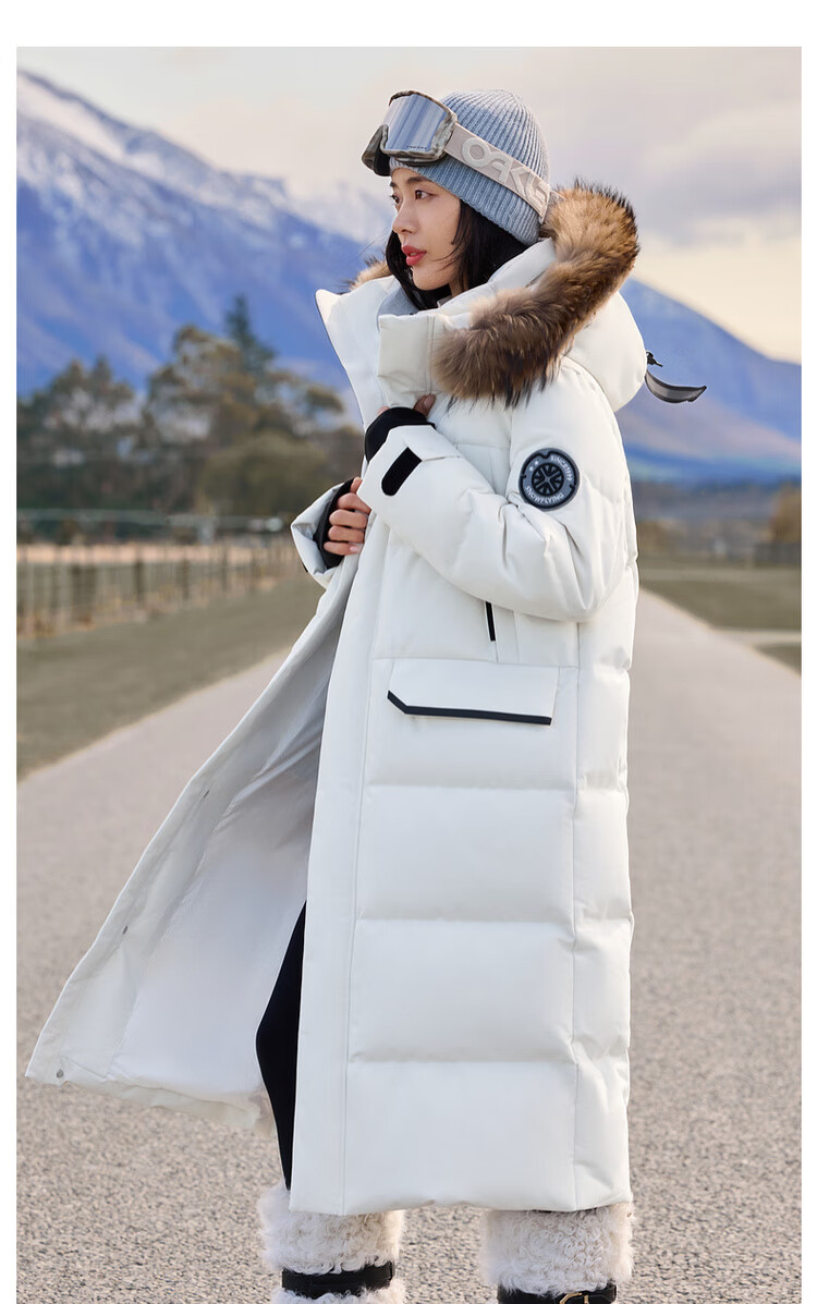 Snow Flying Unisex Long Thickened Down Jacket Extreme Cold Warm Fashion Outdoor Sports 3