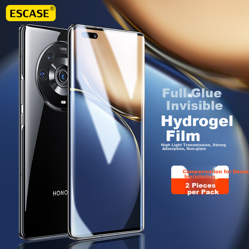 ESCASE Honor Magic3/3Pro/Ultimate Edition Hydrogel Film, Full Screen Coverage, High-Definition Soft Film, Hydrogel Protective Film for Curved Surfaces