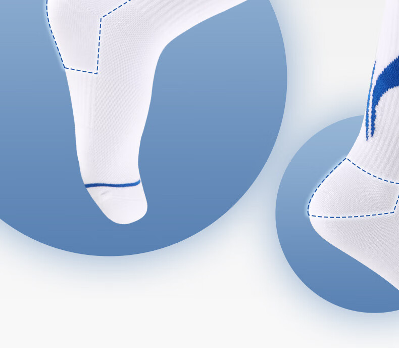 LI-NING Men's Socks (3 Pairs) Summer Sports Running Sweat-Absorbing Breathable Mid-Length Socks Fitness Badminton Cotton Socks for Women 5
