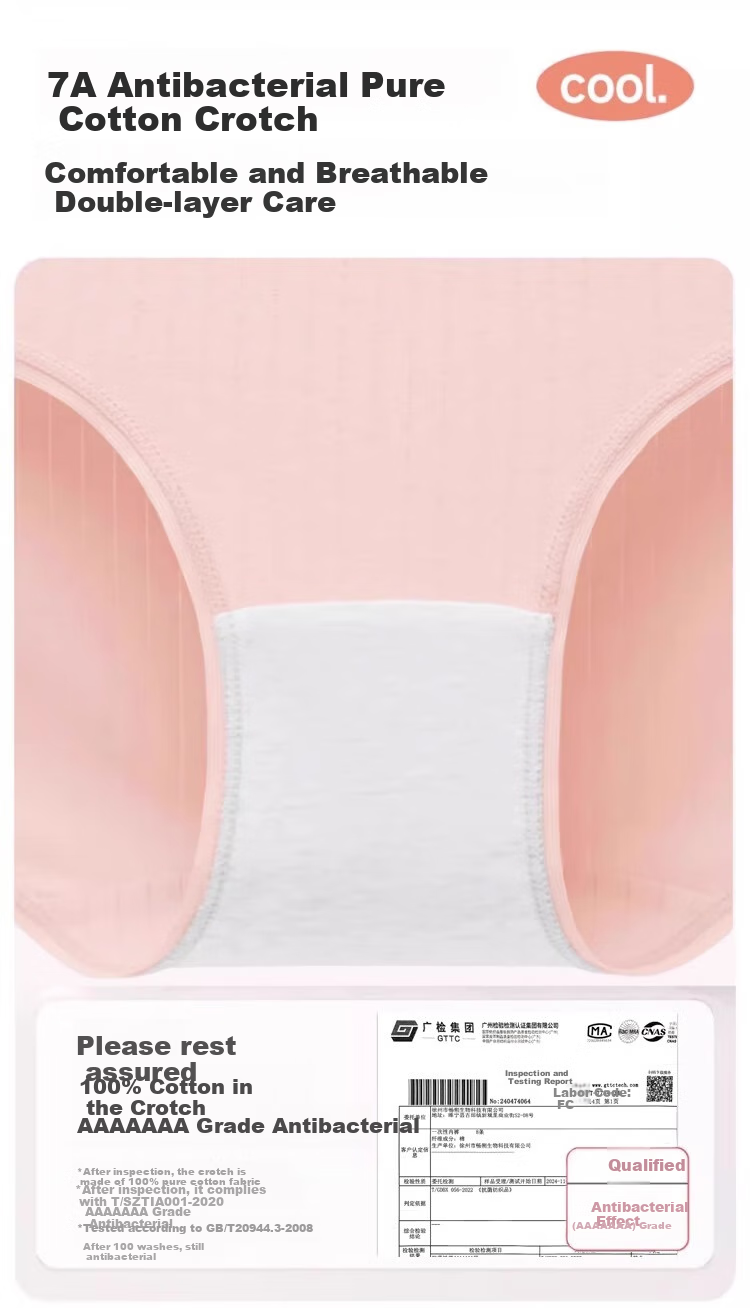 Chuyisheng Disposable Women's High-Waist Maternity Cotton Crotch Plus Size C-Section Sterilized Travel Underwear 8